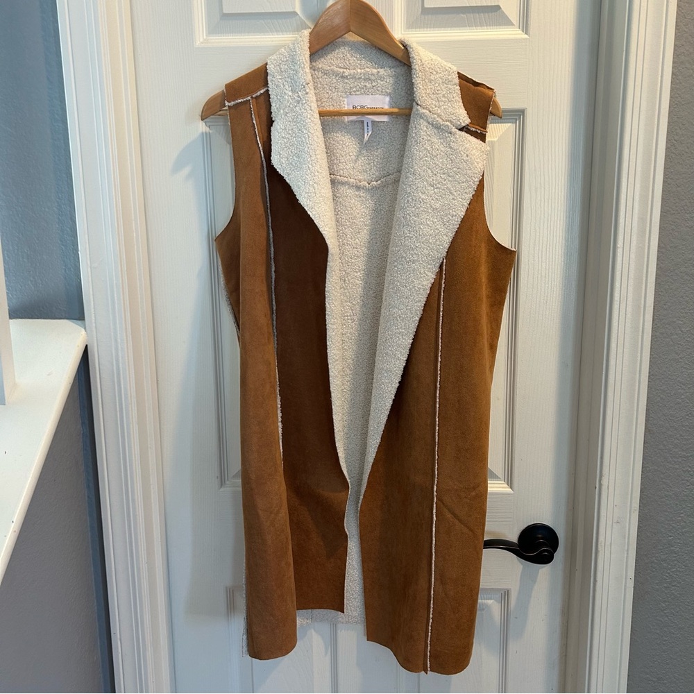 BCBGeneration Sherpa Style Long Vest
